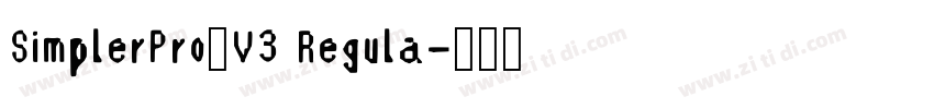 SimplerPro_V3 Regula字体转换